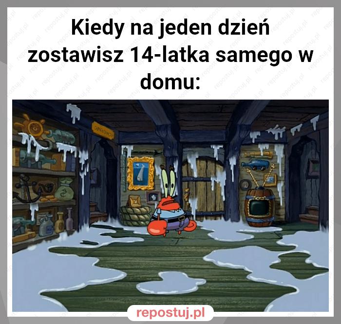 Kiedy na jeden dzień zostawisz 14-latka samego w domu: