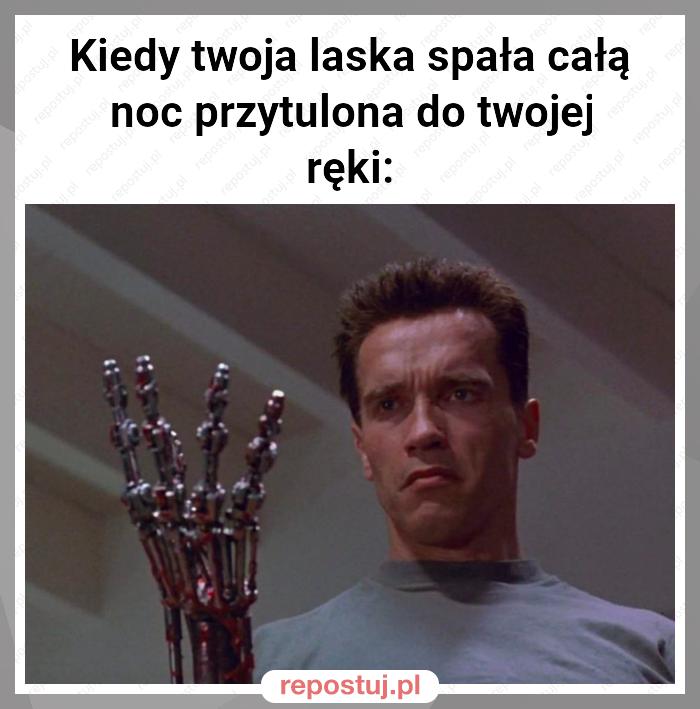 Kiedy twoja laska spała całą noc przytulona do twojej ręki: