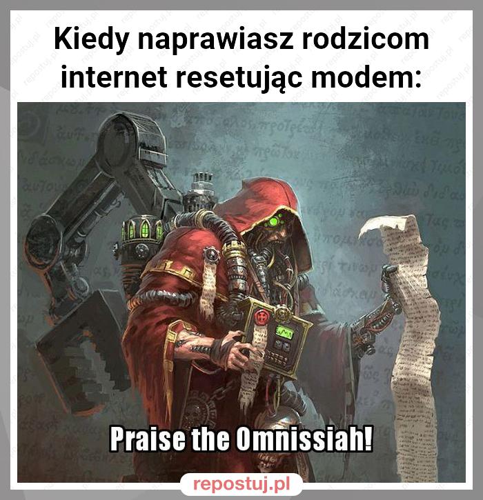 Kiedy naprawiasz rodzicom internet resetując modem: