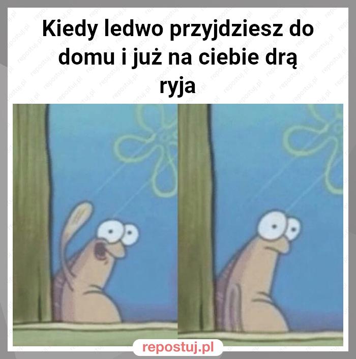 Kiedy ledwo przyjdziesz do domu i już na ciebie drą ryja