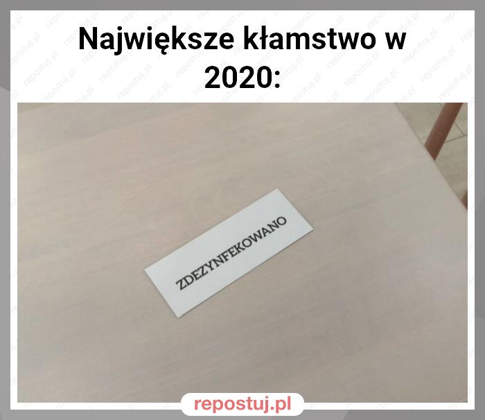 Największe kłamstwo w
2020: