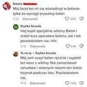 A na końcu przyleciał smok który dmuchał ogniem pod balon